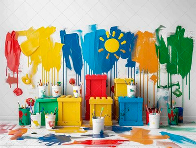 КЛЯКСЫ №2 фон неопреновый