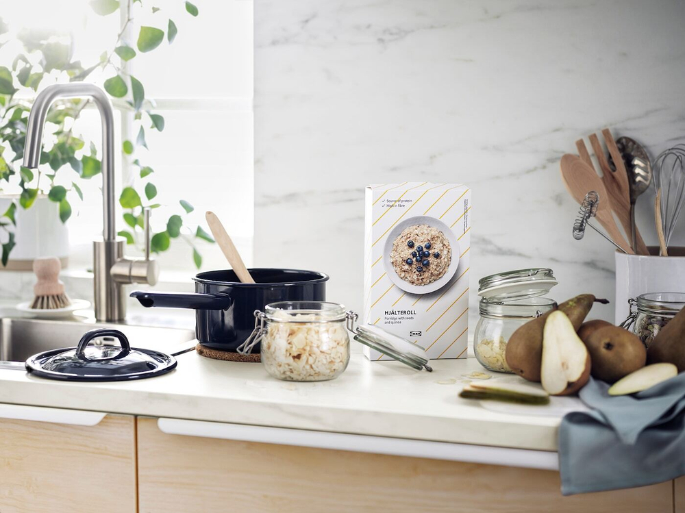 Банка для продуктов с крышкой IKEA KORKEN (КОРКЕН), Стекло, 0,5 л