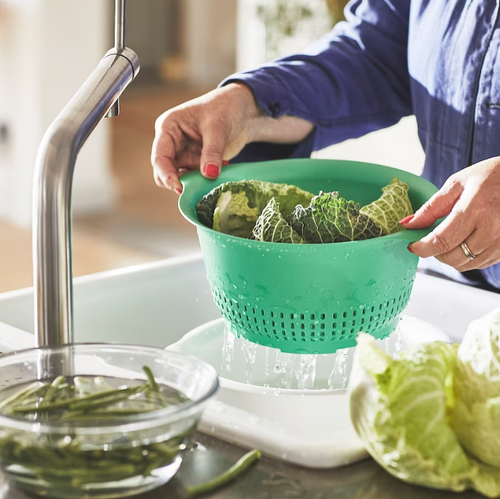 УППФИЛЛД UPPFYLLD Дуршлаг зеленый, 24 см, пластик