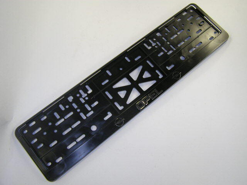 Рамка под номер с защелкой серебро  OPEL  рельеф (Новосибирск)