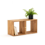 Полка настенная,70х28х35, Эдгар, полка настольная и напольная, для ванной и спальни, стеллаж модульный, натуральный дуб, La Redoute