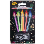 Свечи для торта «Цветное пламя» 6 см, 10 шт