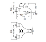 9V15011-002 Смеситель Teorema Dune для ванны короткий хром (в комплекте)