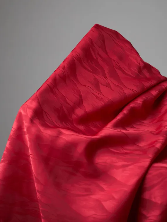 Ткань шелк Армани Жаккард, арт. 82092, дизайн "мастихин", темно-красный