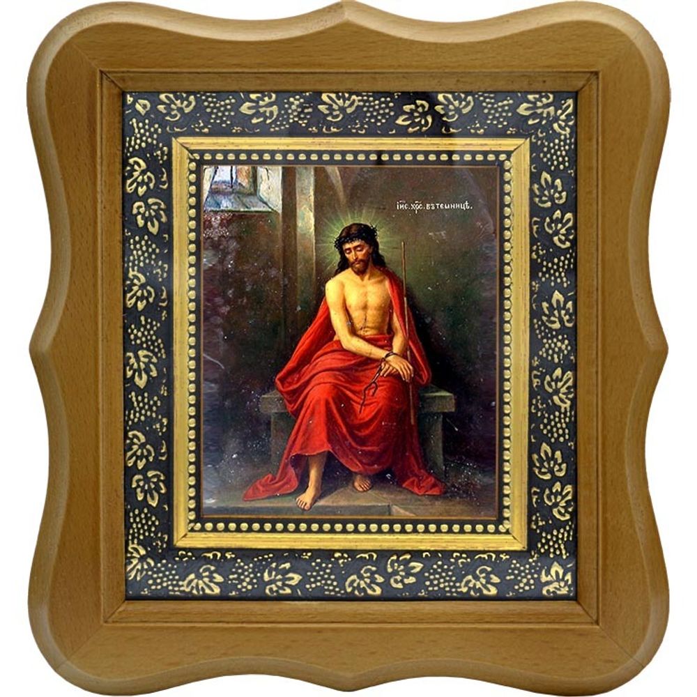 Иисус Христос в темнице. Икона на холсте.