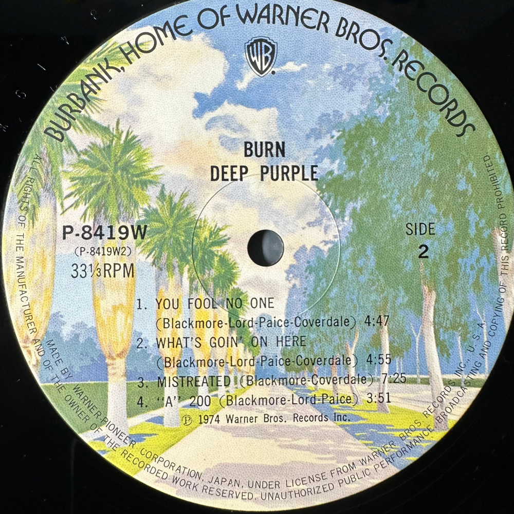 Deep Purple ‎– Burn (Япония 1974г.)