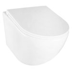 Унитаз подвесной Azario BONELLE 345х490х350 безободковый, смыв "Торнадо", с быстросъемным сиденьем микролифт (AZ-2801E)