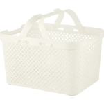 Корзинка для хранения с ручками Plast Team Stockholm, 5 л молочный туман