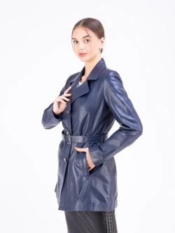 Женский кожаный плащ/натуральная кожа/Турция