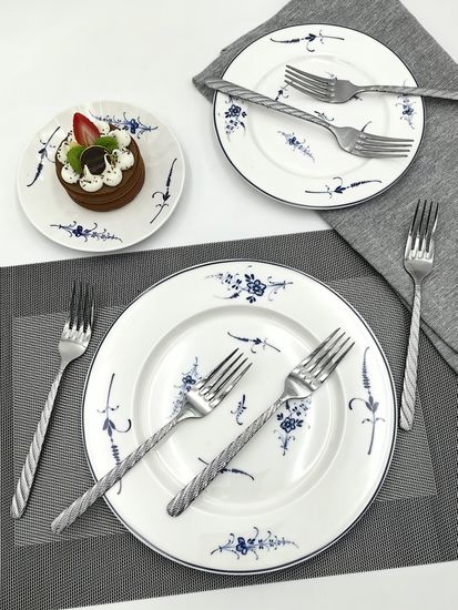 Набор столовых вилок 6 шт. из нержавеющей стали "Косичка"