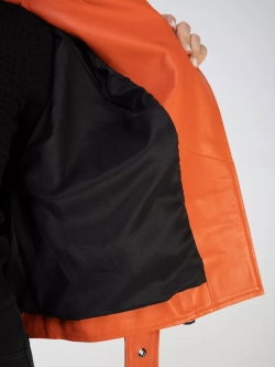 Кожаная куртка демисезонная косуха оверсайз