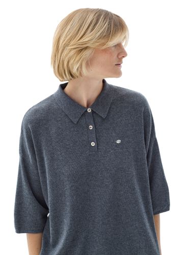 Серая трикотажная футболка-поло