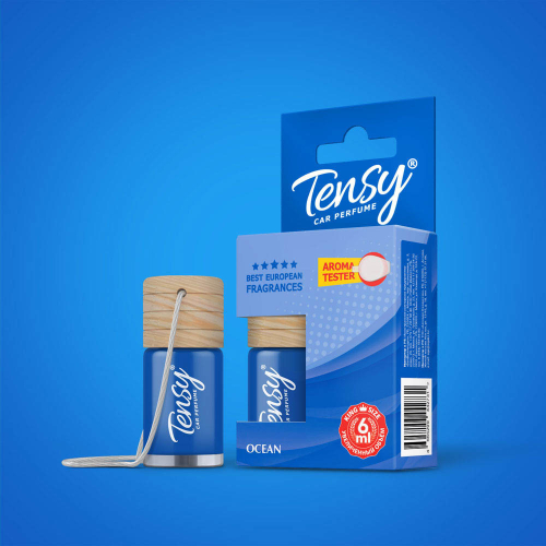 Ароматизатор "Tensy" подвесной бутылочка 6мл Океан (15шт/бл)