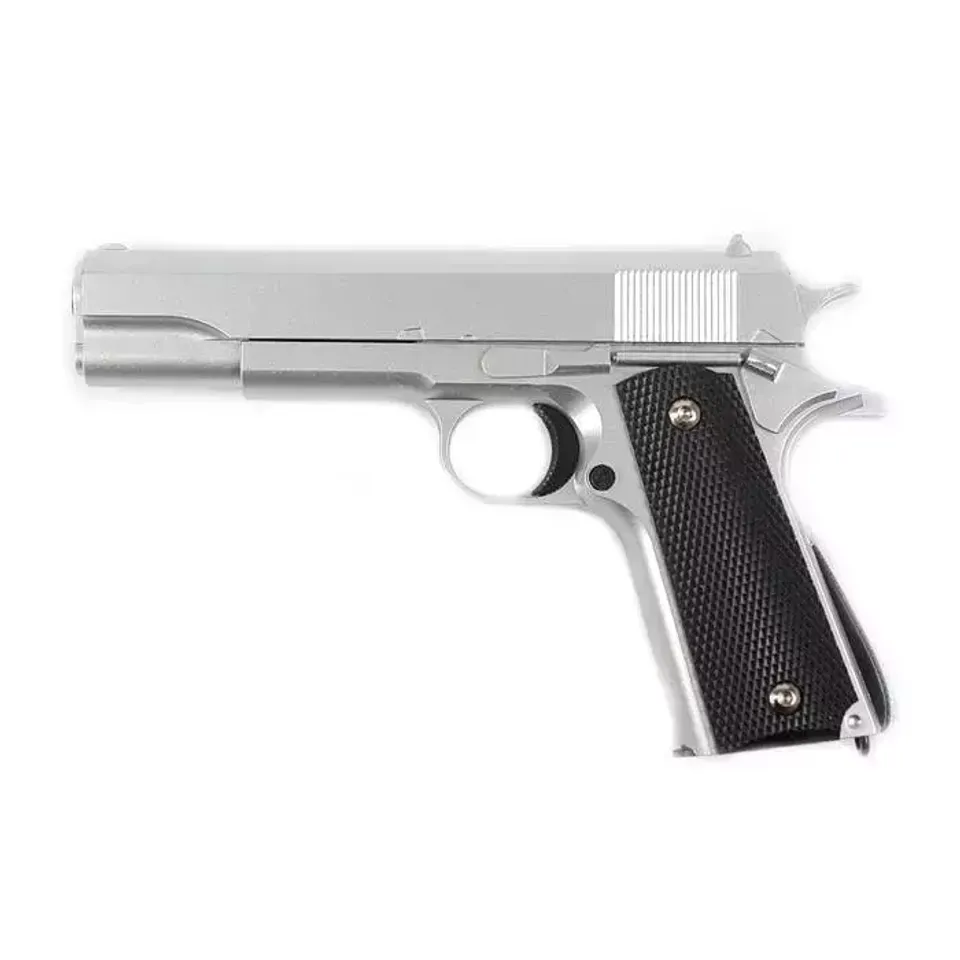 Пистолет пружинный Galaxy Colt 1911 G.13 серебристый