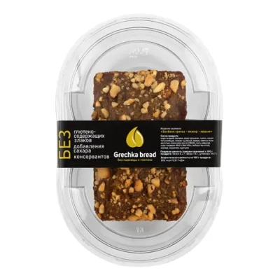 Кекс "Зеленая гречка-инжир-кешью" Grechka Bread, 120 г