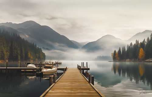 Картина на холсте в раме River