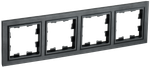 BRITE Рамка 4-местная РУ-4-БрЧ черный IEK