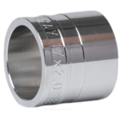 Гильза для PE-X труб аксиальная латунь хром Дн 20х2,0 THERM S Рехау 12503073002