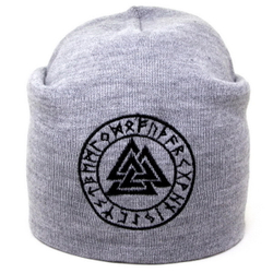 Шапка Valknut в футарке серая (036)