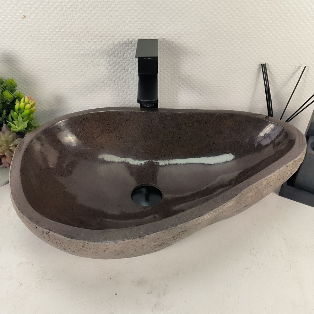 Каменная раковина из речного камня RS-05033 (58*38*15) 0857 из натурального камня