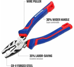 Комбинированные плоскогубцы WORKPRO 160 мм, 6 дюймов, CR-V WP231024