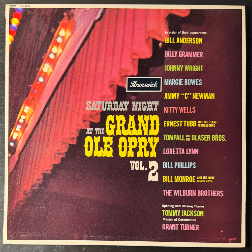 Сборник Saturday Night At The Grand Ole Opry Vol. 2 (Англия 1967г.) Т