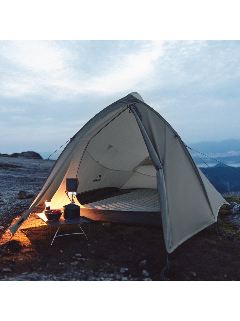 Палатка Naturehike Cloud Up Pro Si 3-местная, алюминиевый каркас, янтарная