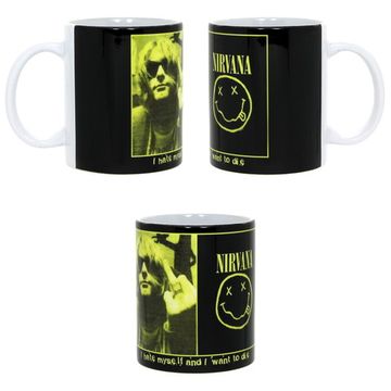 Кружка Nirvana Kurt Cobain:"I Hate Myself and Want to Die" (087)