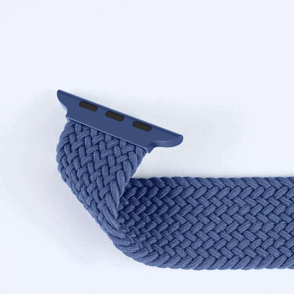 Эластичный ремешок синего цвета (Storm Blue) от Dux Ducis для смарт часов Apple Watch размером 42, 44, 45, 46, 49MM, серия Strap (Mixture Pro Series)