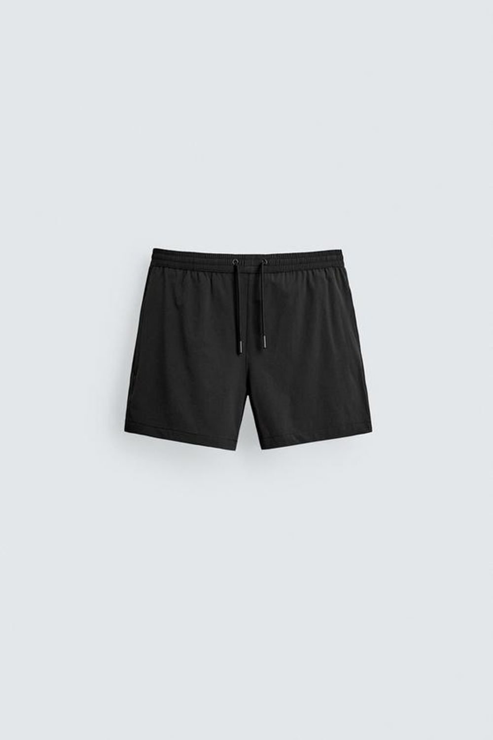 ZARA КОРОТКИЕ ПЛАВКИ ИЗ РЕЛЬЕФНОЙ ТКАНИ, ЧЕРНЫЙ