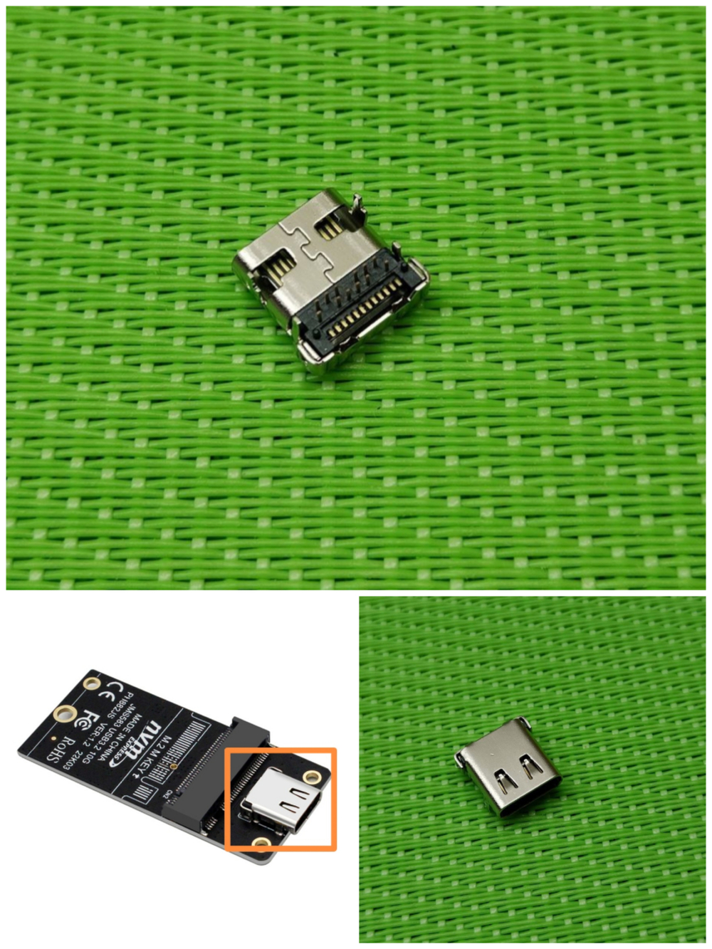 Адаптер  USB 3.1 SSD  M.2 - системный разъем (порт зарядки) (Type-C)