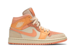 Кроссовки Jordan Air Jordan 1 Mid "Apricot Orange" (Женская размерная сетка)