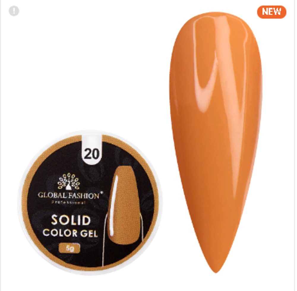 ГЕЛЬ-КРАСКА ПОВЫШЕННОЙ ПЛОТНОСТИ, SOLID COLOR GEL 5 ГР, 20