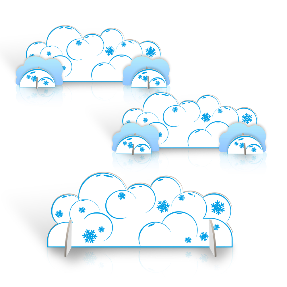 Комплект театральных двусторонних декораций Сугробы 164000636