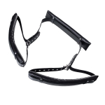 Черные кожаные стропы для фиксации ToyFa Anonymo 310703