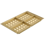 Форма для приготовления вафель waffel classic силиконовая золотая