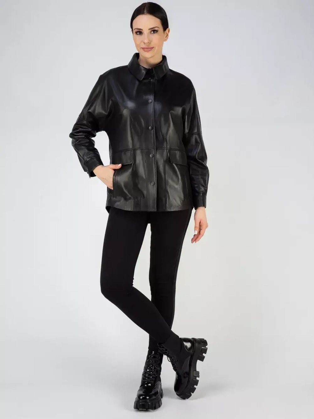 Куртка кожаная натуральная рубашка Турция