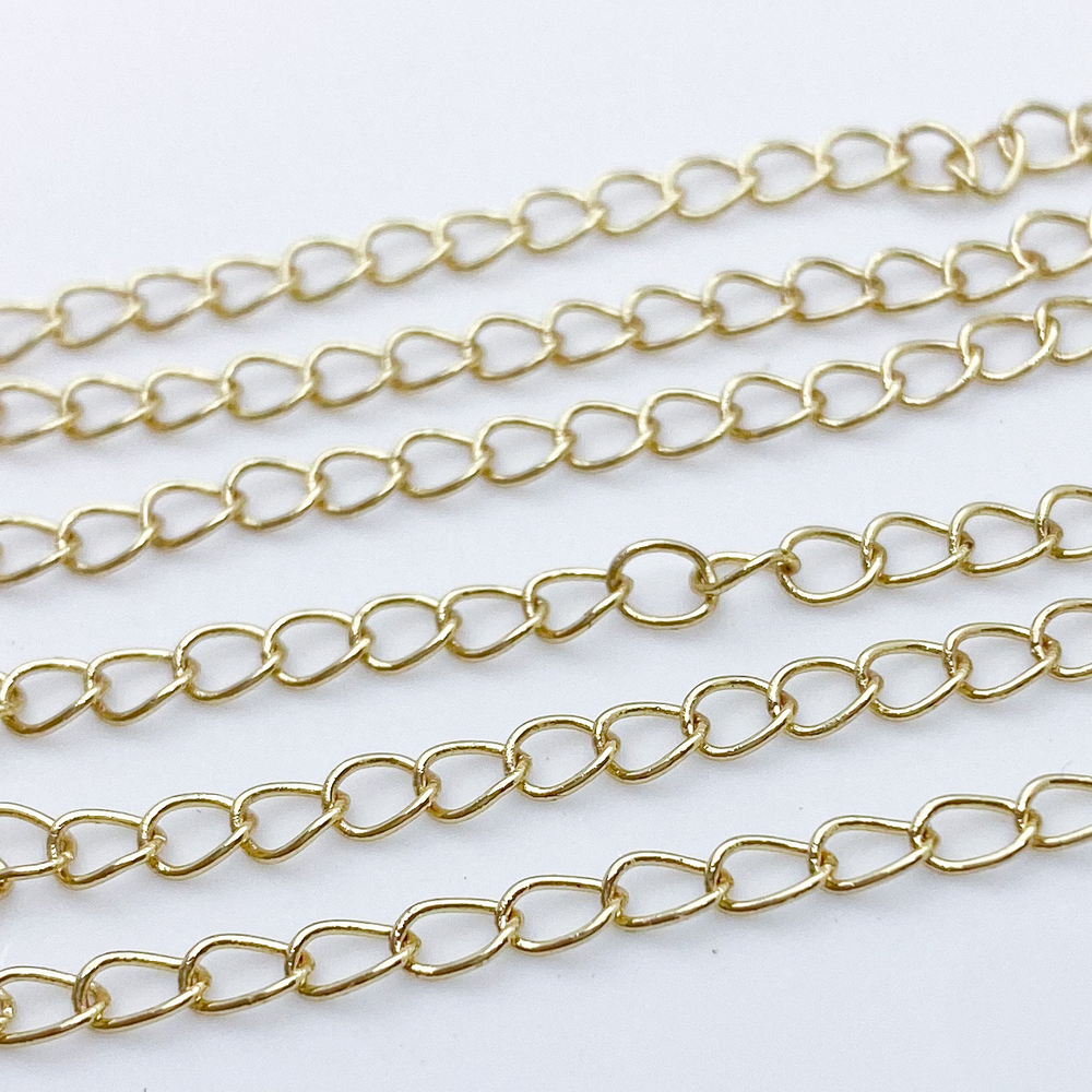 Цепочка, цвет золото, размер звена 4*3 мм, цена за отрезок 50 см