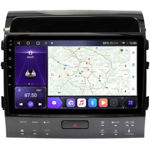 Магнитола для Toyota Land Cruiser 200 2007-2015 (рамка 10, климат на ШГУ) - Kuberg OL-1620-2-ABC QLed, Android 12, Быстрая, CarPlay, 4G SIM-слот