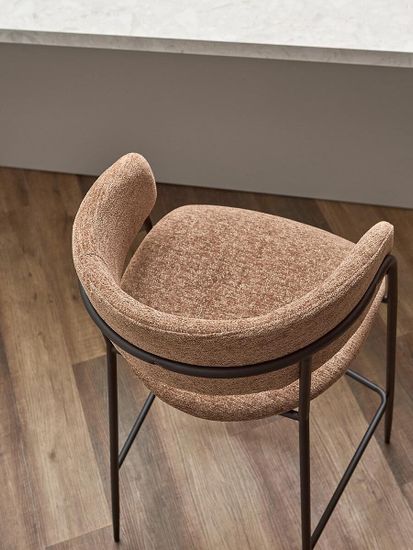 Стул полубарный helning, мягкий шенилл, светло-коричневый