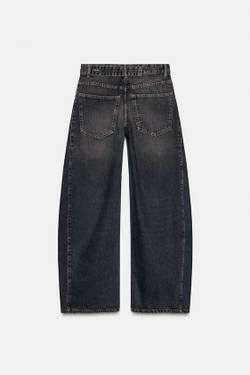 ZARA ДЖИНСЫ TRF ОВЕРСАЙЗ С НИЗКОЙ ПОСАДКОЙ, ЦВЕТ НОЧНОГО НЕБА