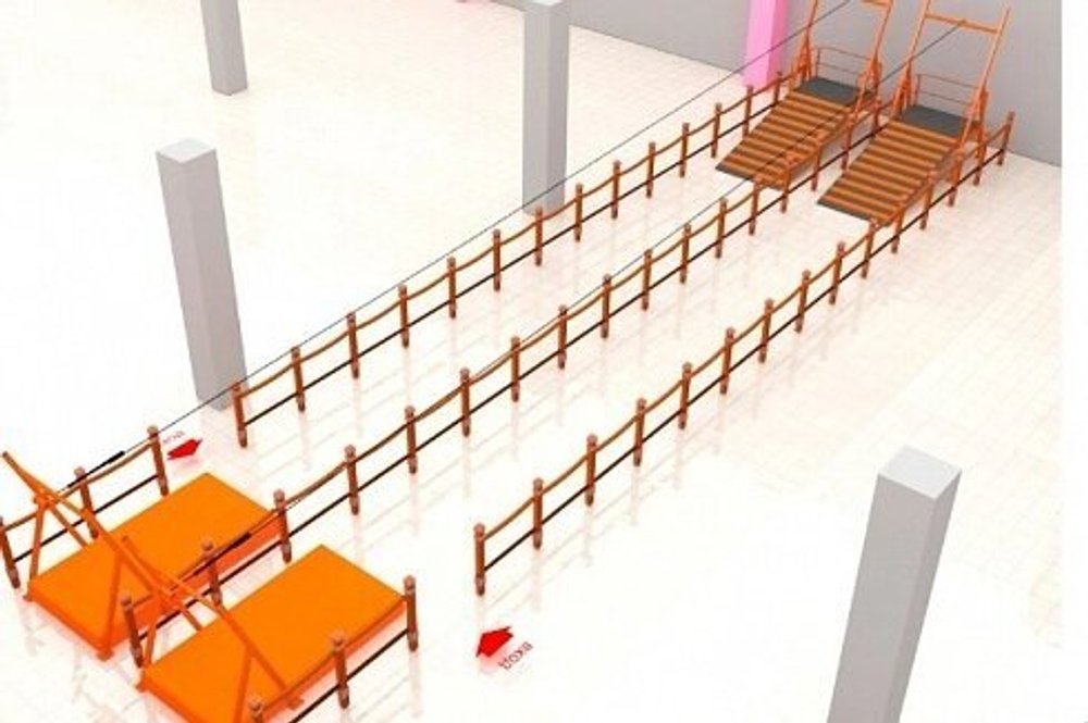 Детский троллей для помещений 15 м