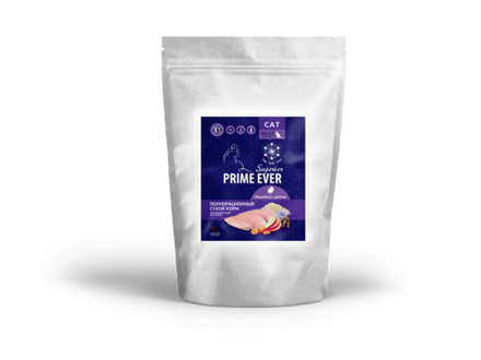Prime Ever Superior Adult Cat Индейка с рисом полнорационный сухой корм для кошек 1,8 кг