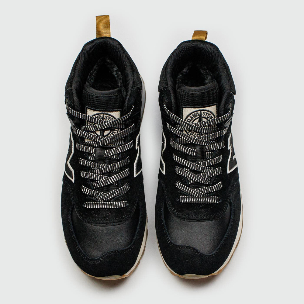 Кроссовки New Balance 574 Mid Black / White with Fur Wmns