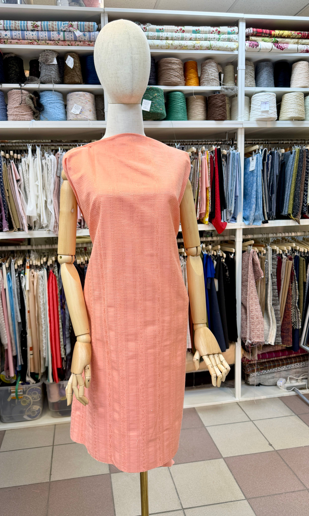 Ткань платьевая жаккард (Италия) хлопок 90% вискоза 10% ш 150см 1 м