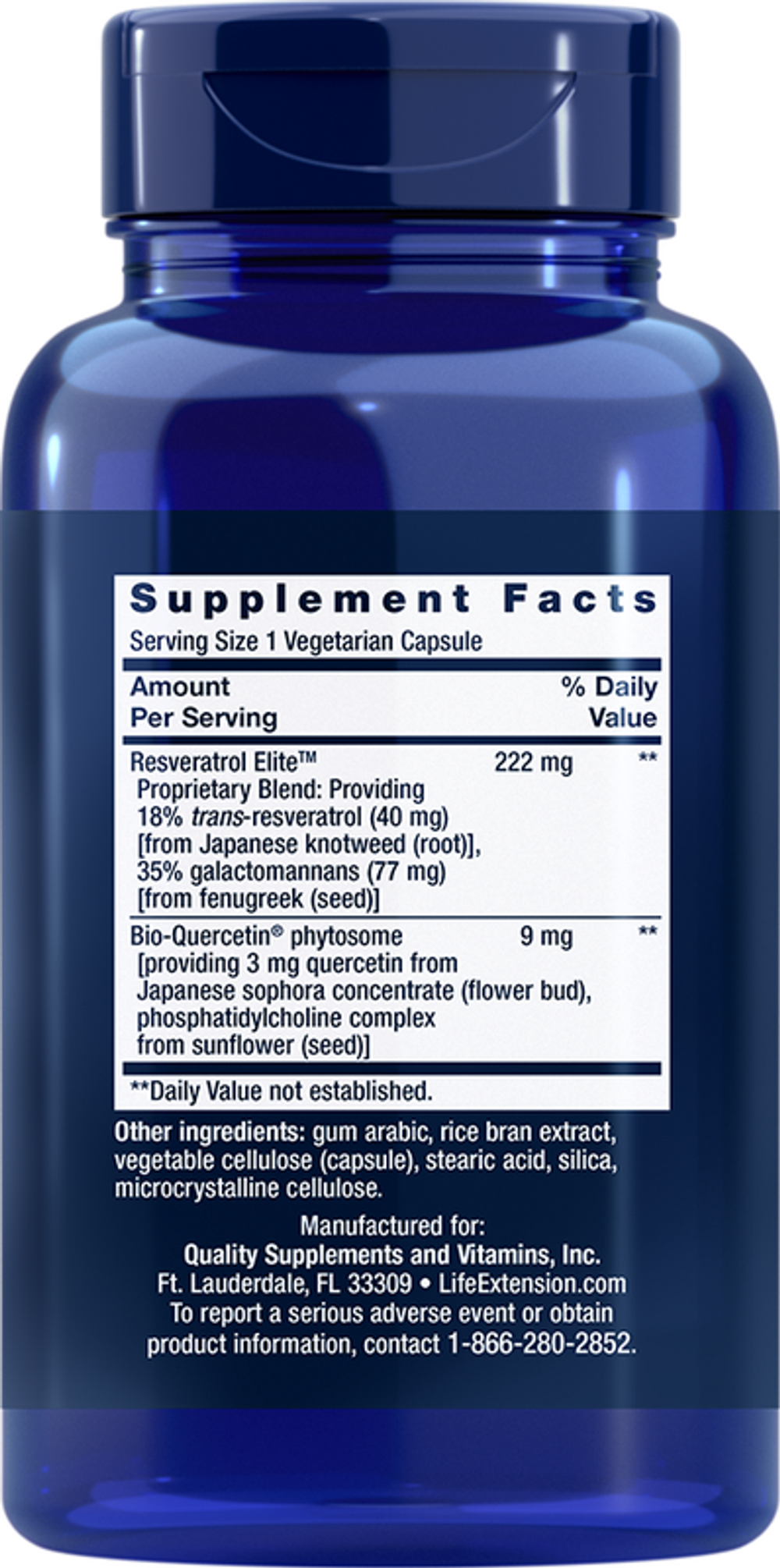 Optimized Resveratrol Elite™ 60 капсул Life Extension