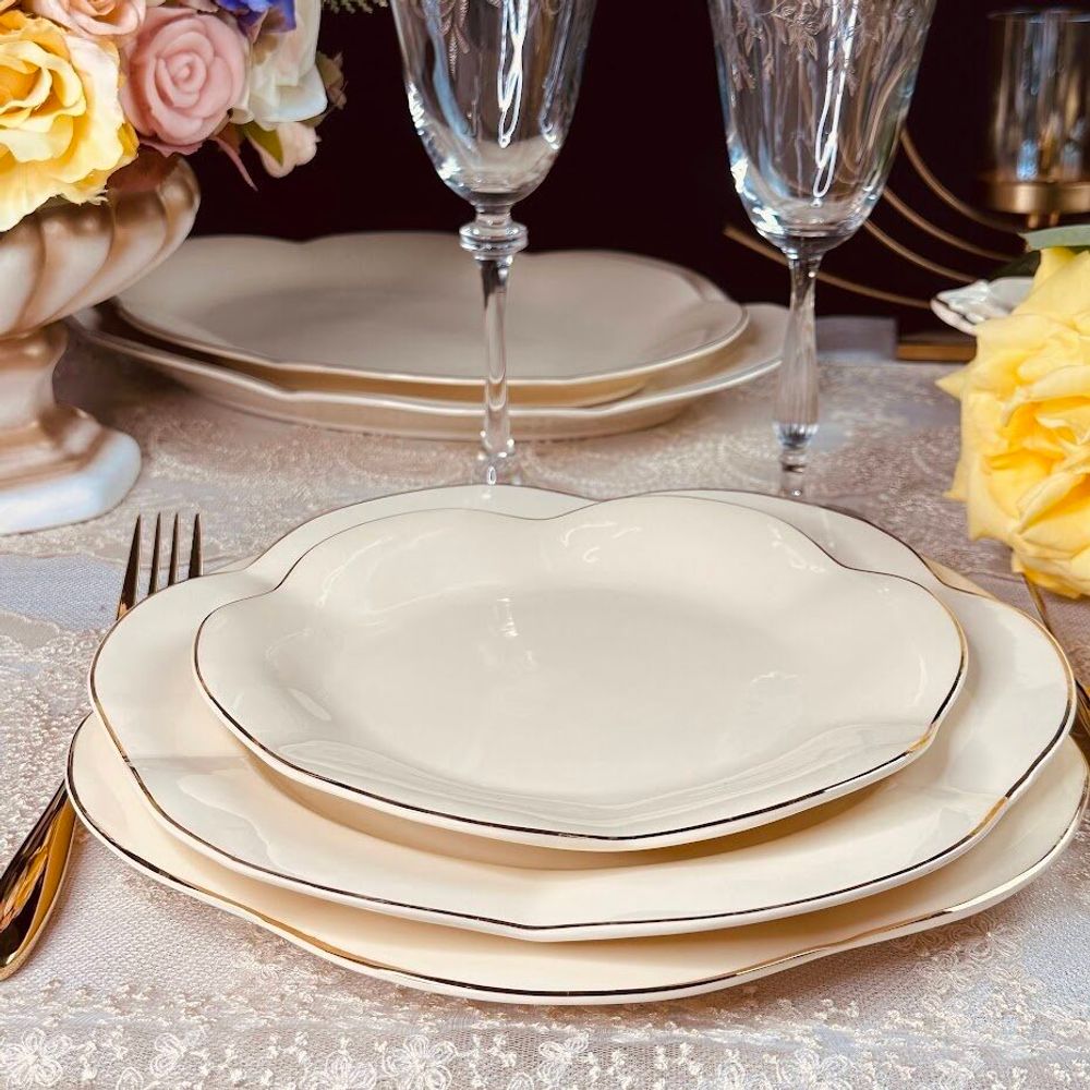 Lenardi 205-549 Набор из 6 тарелок 20,5см МИРАЖ в под.уп.(х12)Фарфор