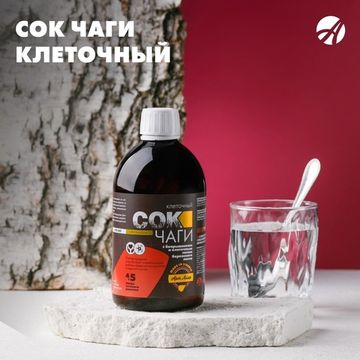 Сок Чаги клеточный с боярышником и соком березового листа