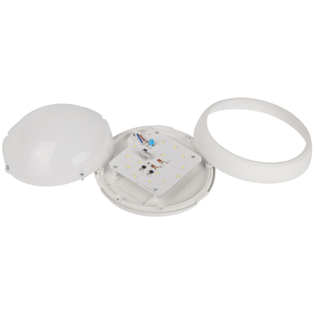 Светильник ЖКХ светодиодный ЭРА SPB-1-12 (W) P54 12Вт 960Лм 4000К D180 КРУГ IK08 антивандальный