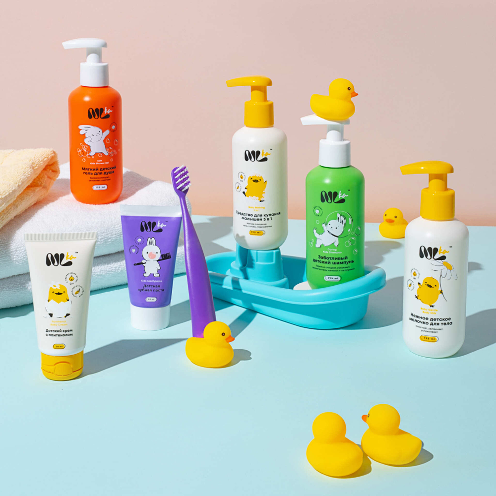 Nlka Для детей Мягкий детский гель для душа (возраст 3+) 195мл